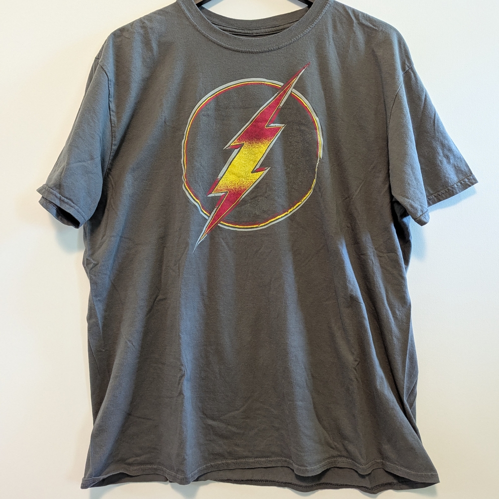 The Flash Logo Great Unisex Tee T-shirt XL Great Used Cond DC Comics Hero